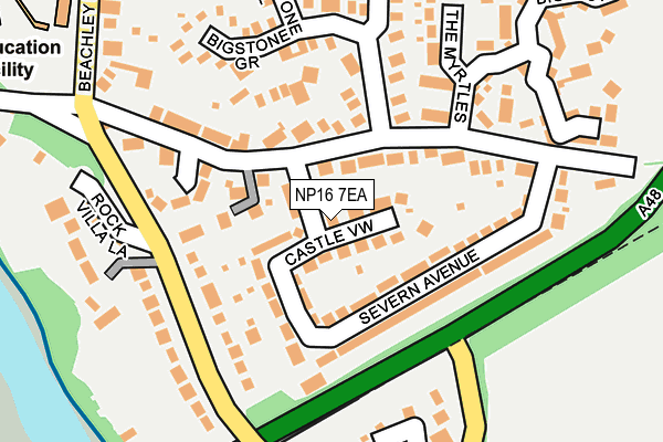 NP16 7EA map - OS OpenMap – Local (Ordnance Survey)