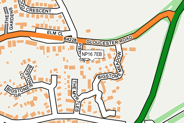 NP16 7EB map - OS OpenMap – Local (Ordnance Survey)