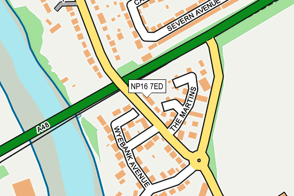NP16 7ED map - OS OpenMap – Local (Ordnance Survey)
