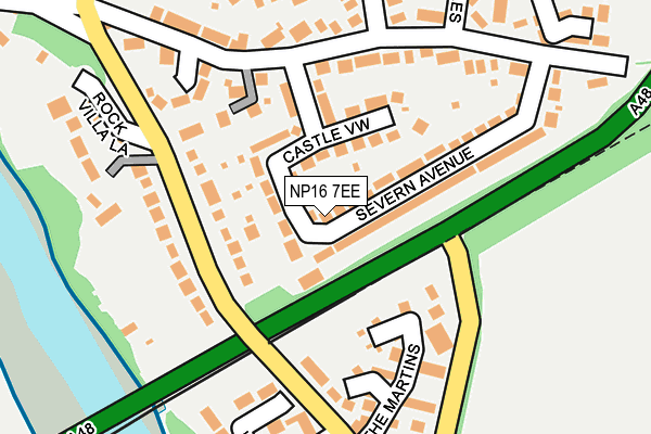 NP16 7EE map - OS OpenMap – Local (Ordnance Survey)