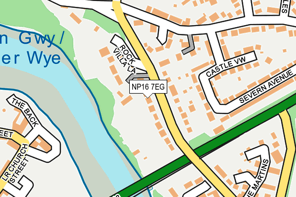 NP16 7EG map - OS OpenMap – Local (Ordnance Survey)