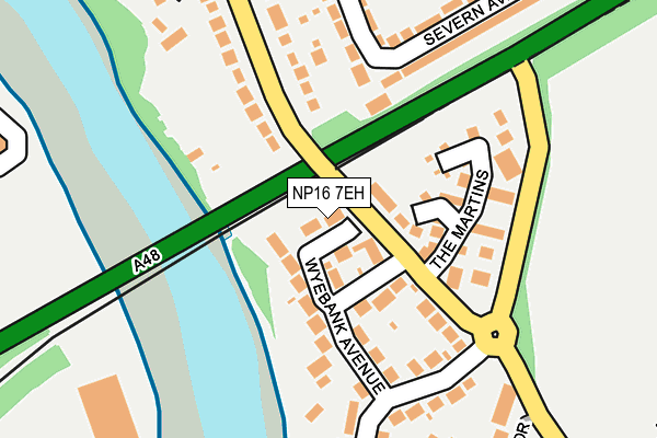 NP16 7EH map - OS OpenMap – Local (Ordnance Survey)
