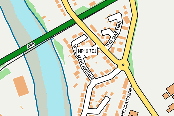 NP16 7EJ map - OS OpenMap – Local (Ordnance Survey)