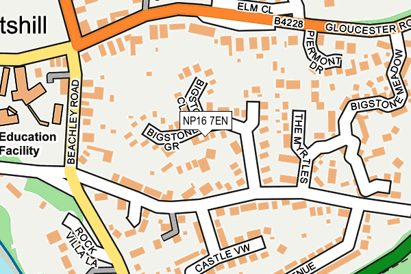NP16 7EN map - OS OpenMap – Local (Ordnance Survey)
