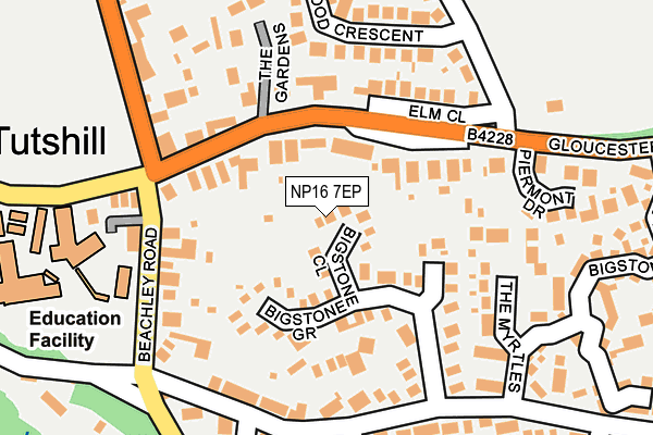 NP16 7EP map - OS OpenMap – Local (Ordnance Survey)