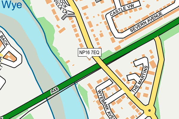 NP16 7EQ map - OS OpenMap – Local (Ordnance Survey)