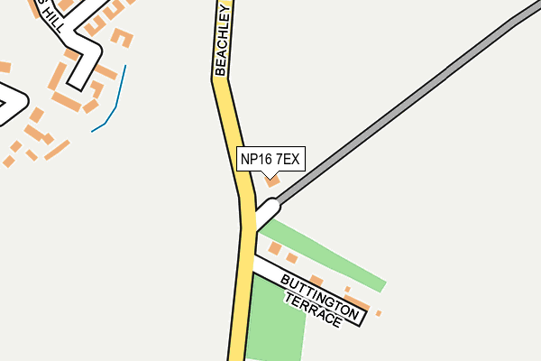 NP16 7EX map - OS OpenMap – Local (Ordnance Survey)
