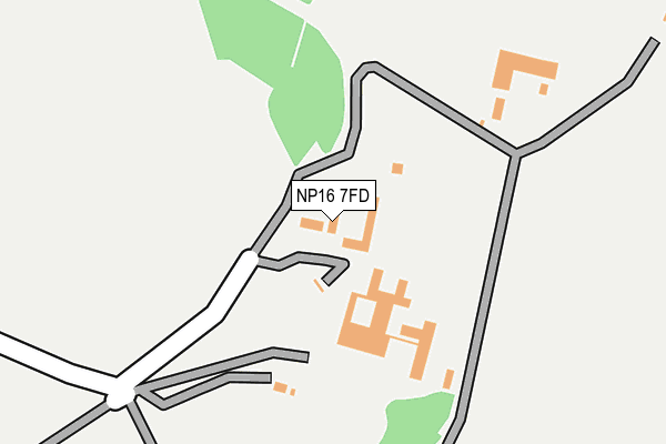 NP16 7FD map - OS OpenMap – Local (Ordnance Survey)