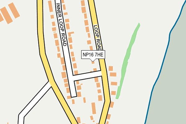 NP16 7HE map - OS OpenMap – Local (Ordnance Survey)