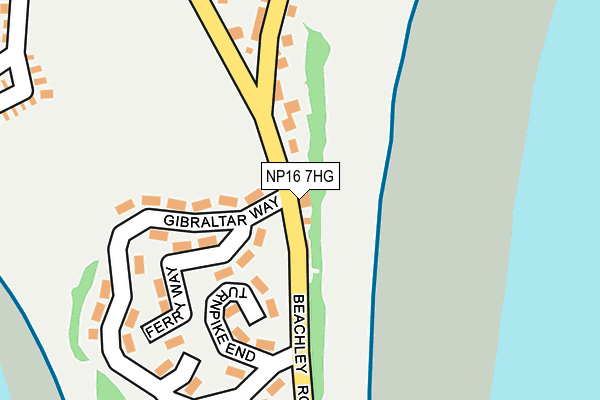 NP16 7HG map - OS OpenMap – Local (Ordnance Survey)