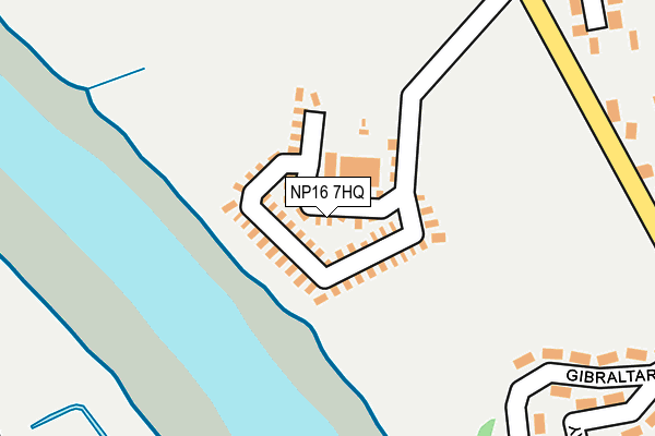 NP16 7HQ map - OS OpenMap – Local (Ordnance Survey)