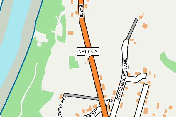 NP16 7JA map - OS OpenMap – Local (Ordnance Survey)