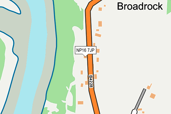 NP16 7JP map - OS OpenMap – Local (Ordnance Survey)