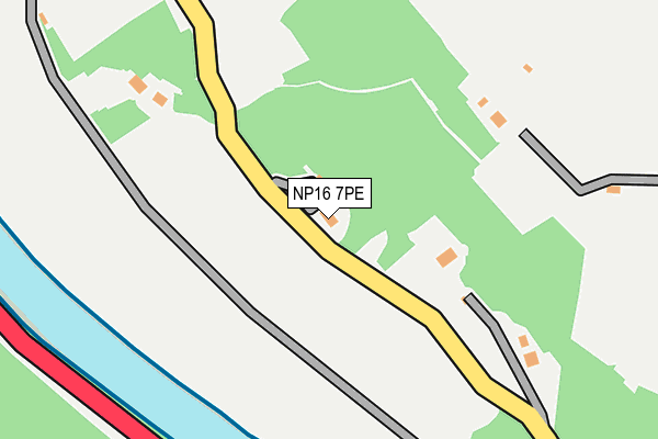 NP16 7PE map - OS OpenMap – Local (Ordnance Survey)