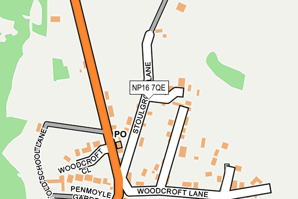 NP16 7QE map - OS OpenMap – Local (Ordnance Survey)