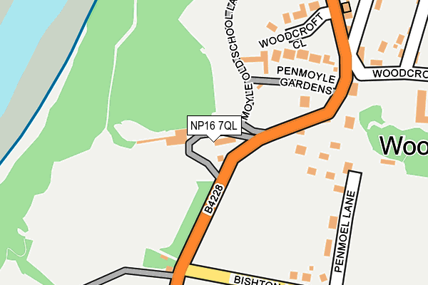 NP16 7QL map - OS OpenMap – Local (Ordnance Survey)