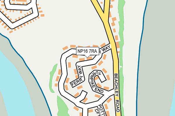 NP16 7RA map - OS OpenMap – Local (Ordnance Survey)