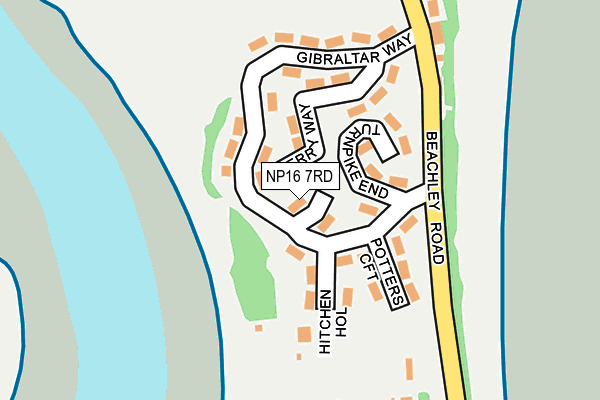 NP16 7RD map - OS OpenMap – Local (Ordnance Survey)