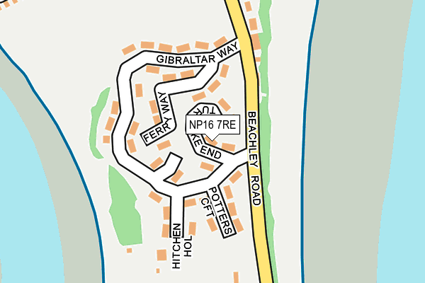 NP16 7RE map - OS OpenMap – Local (Ordnance Survey)