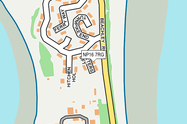 NP16 7RG map - OS OpenMap – Local (Ordnance Survey)