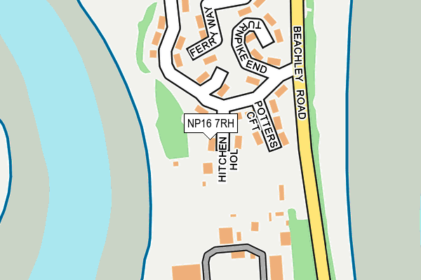 NP16 7RH map - OS OpenMap – Local (Ordnance Survey)