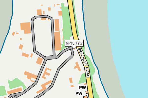 NP16 7YG map - OS OpenMap – Local (Ordnance Survey)