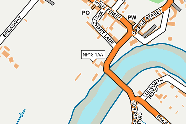 NP18 1AA map - OS OpenMap – Local (Ordnance Survey)
