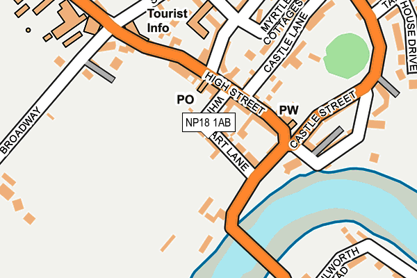 NP18 1AB map - OS OpenMap – Local (Ordnance Survey)