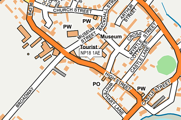 NP18 1AE map - OS OpenMap – Local (Ordnance Survey)