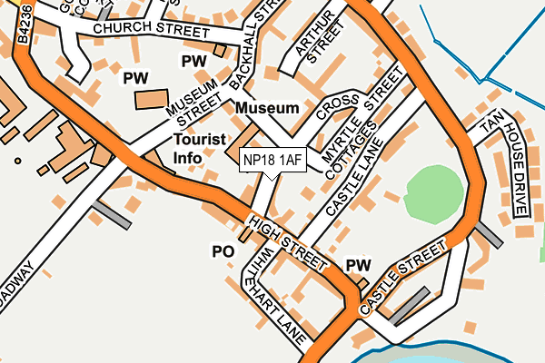 NP18 1AF map - OS OpenMap – Local (Ordnance Survey)