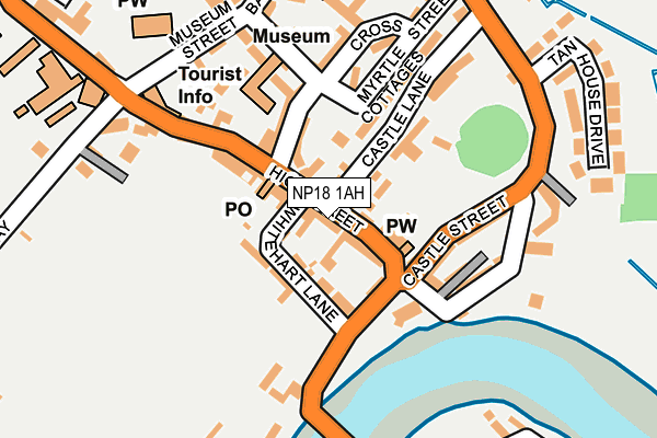 NP18 1AH map - OS OpenMap – Local (Ordnance Survey)