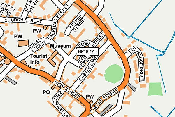 NP18 1AL map - OS OpenMap – Local (Ordnance Survey)