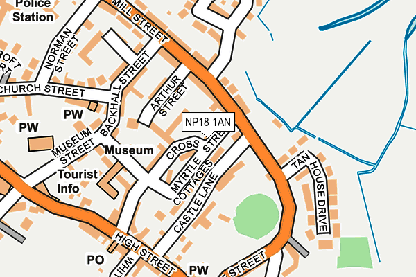 NP18 1AN map - OS OpenMap – Local (Ordnance Survey)
