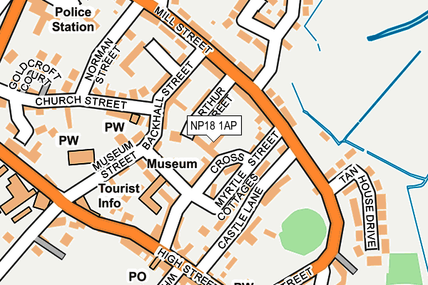 NP18 1AP map - OS OpenMap – Local (Ordnance Survey)