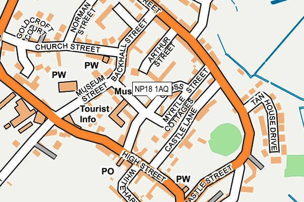 NP18 1AQ map - OS OpenMap – Local (Ordnance Survey)