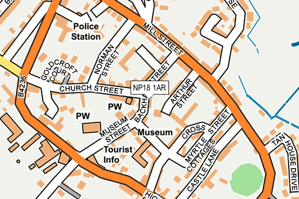 NP18 1AR map - OS OpenMap – Local (Ordnance Survey)
