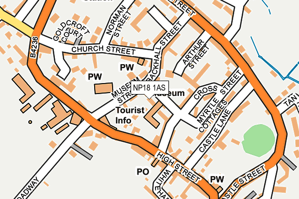 NP18 1AS map - OS OpenMap – Local (Ordnance Survey)