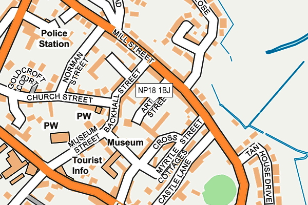 NP18 1BJ map - OS OpenMap – Local (Ordnance Survey)