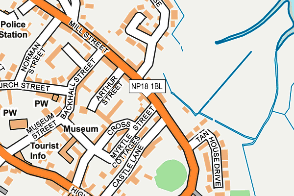 NP18 1BL map - OS OpenMap – Local (Ordnance Survey)