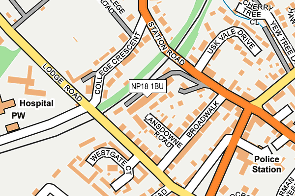NP18 1BU map - OS OpenMap – Local (Ordnance Survey)