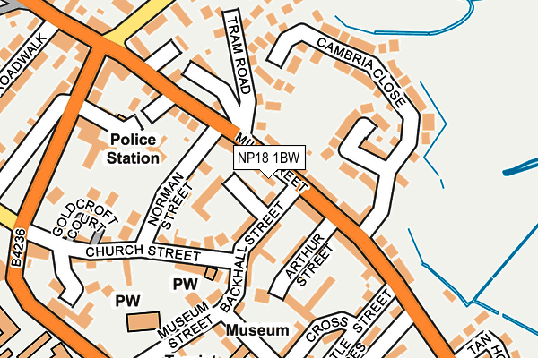NP18 1BW map - OS OpenMap – Local (Ordnance Survey)
