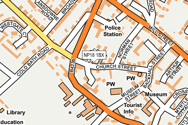 NP18 1BX map - OS OpenMap – Local (Ordnance Survey)
