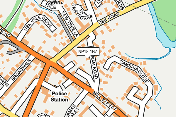 NP18 1BZ map - OS OpenMap – Local (Ordnance Survey)