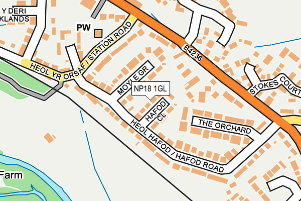 NP18 1GL map - OS OpenMap – Local (Ordnance Survey)