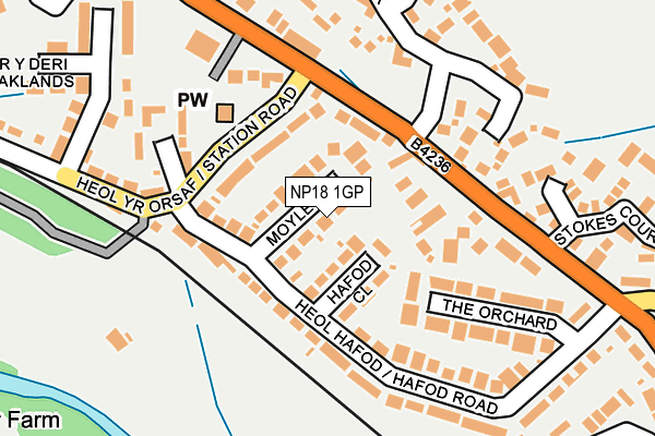 NP18 1GP map - OS OpenMap – Local (Ordnance Survey)