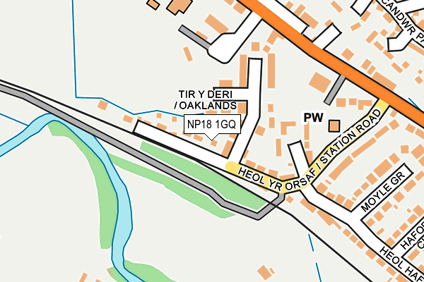 NP18 1GQ map - OS OpenMap – Local (Ordnance Survey)