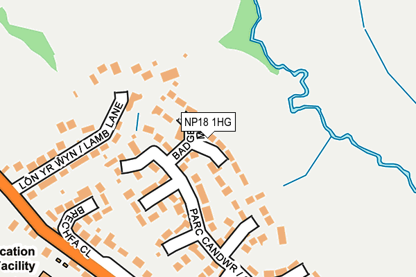 NP18 1HG map - OS OpenMap – Local (Ordnance Survey)