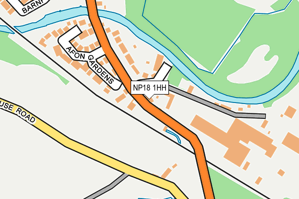 NP18 1HH map - OS OpenMap – Local (Ordnance Survey)