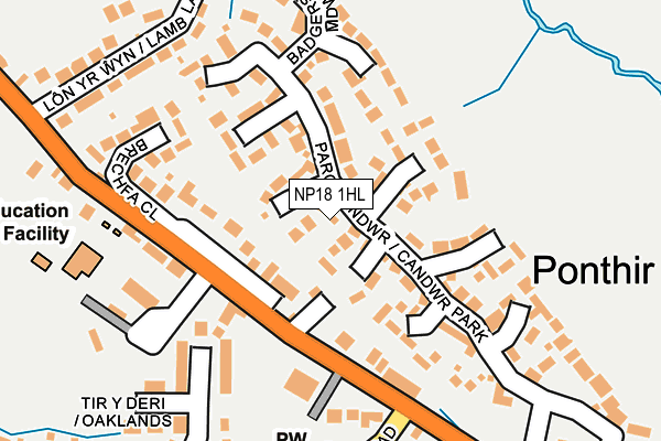 NP18 1HL map - OS OpenMap – Local (Ordnance Survey)