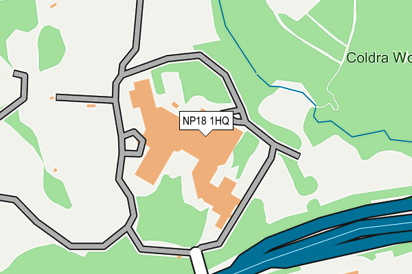 NP18 1HQ map - OS OpenMap – Local (Ordnance Survey)